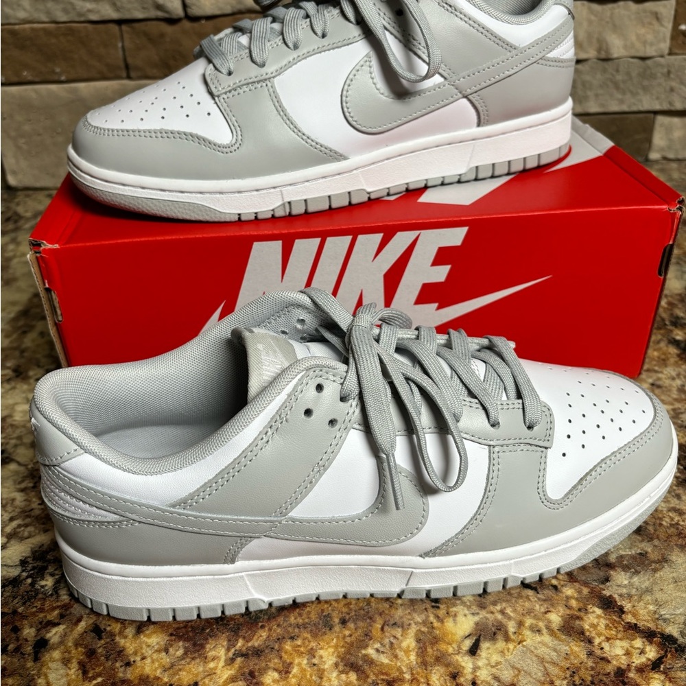 NEW in box- Men’s Nike Dunk Low Retro Gray/White